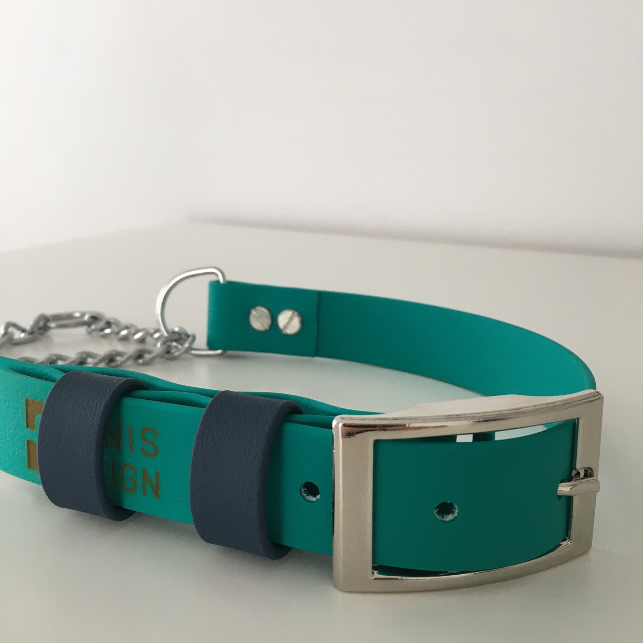 Obroża półzaciskowa martingale z łańcuszkiem Classic - obrazek 5