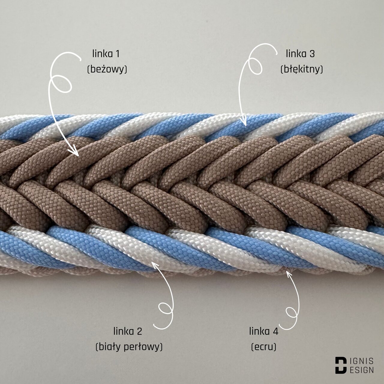 obroża z paracordu - breeze; dignis design; paracord; obroża pleciona; akcesoria dla psów