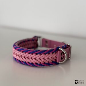 obroża z paracordu - charm; dignis design; paracord; obroża pleciona; akcesoria dla psów