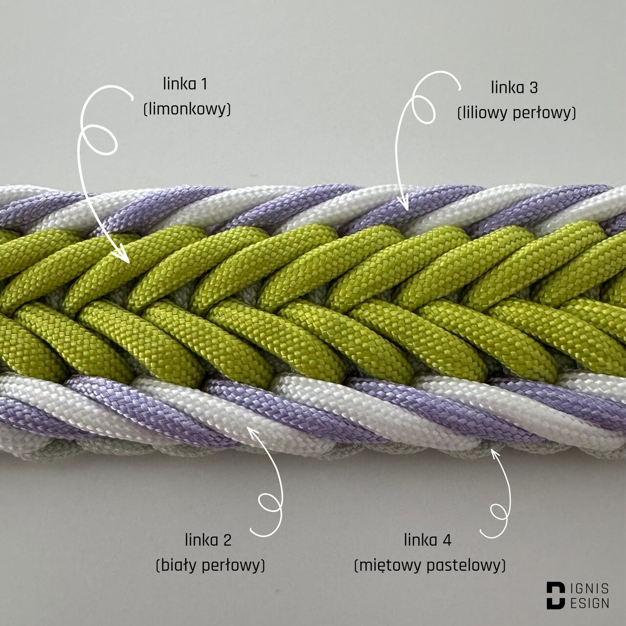 obroża z paracordu - freshness; paracord; obroża pleciona; dignis design; akcesoria dla psów