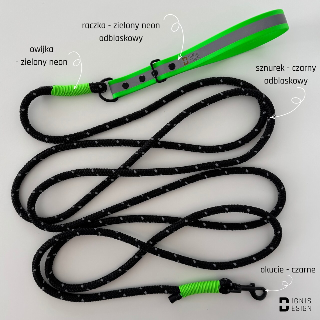 Smycz miejska sznurowo-taśmowa - obrazek 4