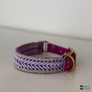 obroża z paracordu - crystal; dignis design; paracord; obroża pleciona; akcesoria dla psów