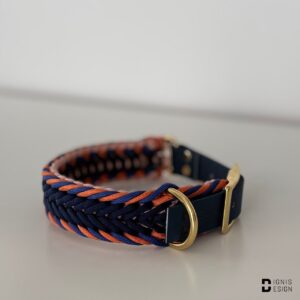 obroża z paracordu - eclipse; dignis design; paracord; obroża pleciona; akcesoria dla psów