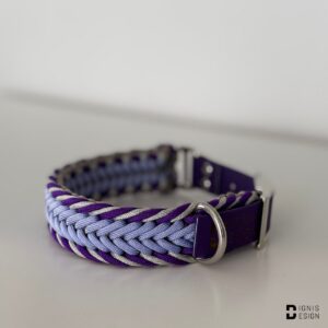 obroża z paracordu - luna; dignis design; paracord; obroża pleciona; akcesoria dla psów