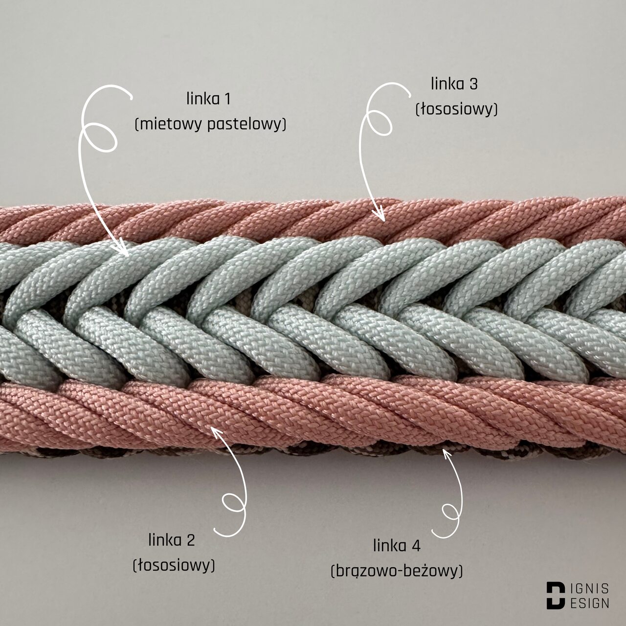 obroża z paracordu - path; dignis design; paracord; obroża pleciona; akcesoria dla psów