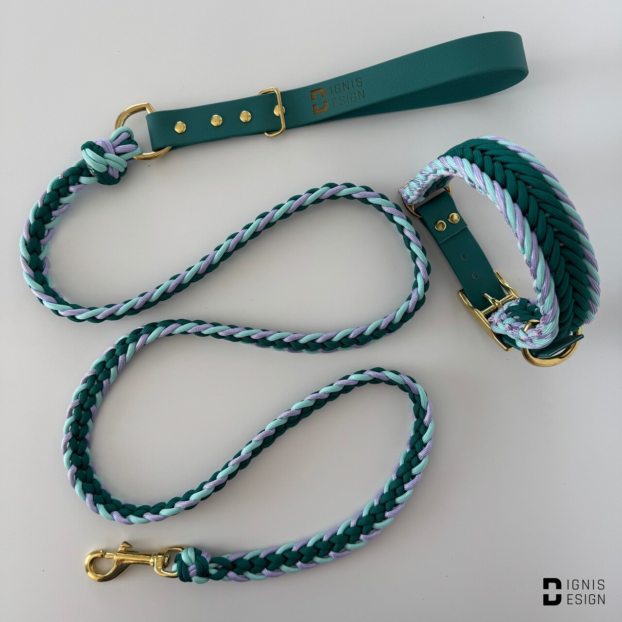 Obroża z paracordu - Lagoon - obrazek 4