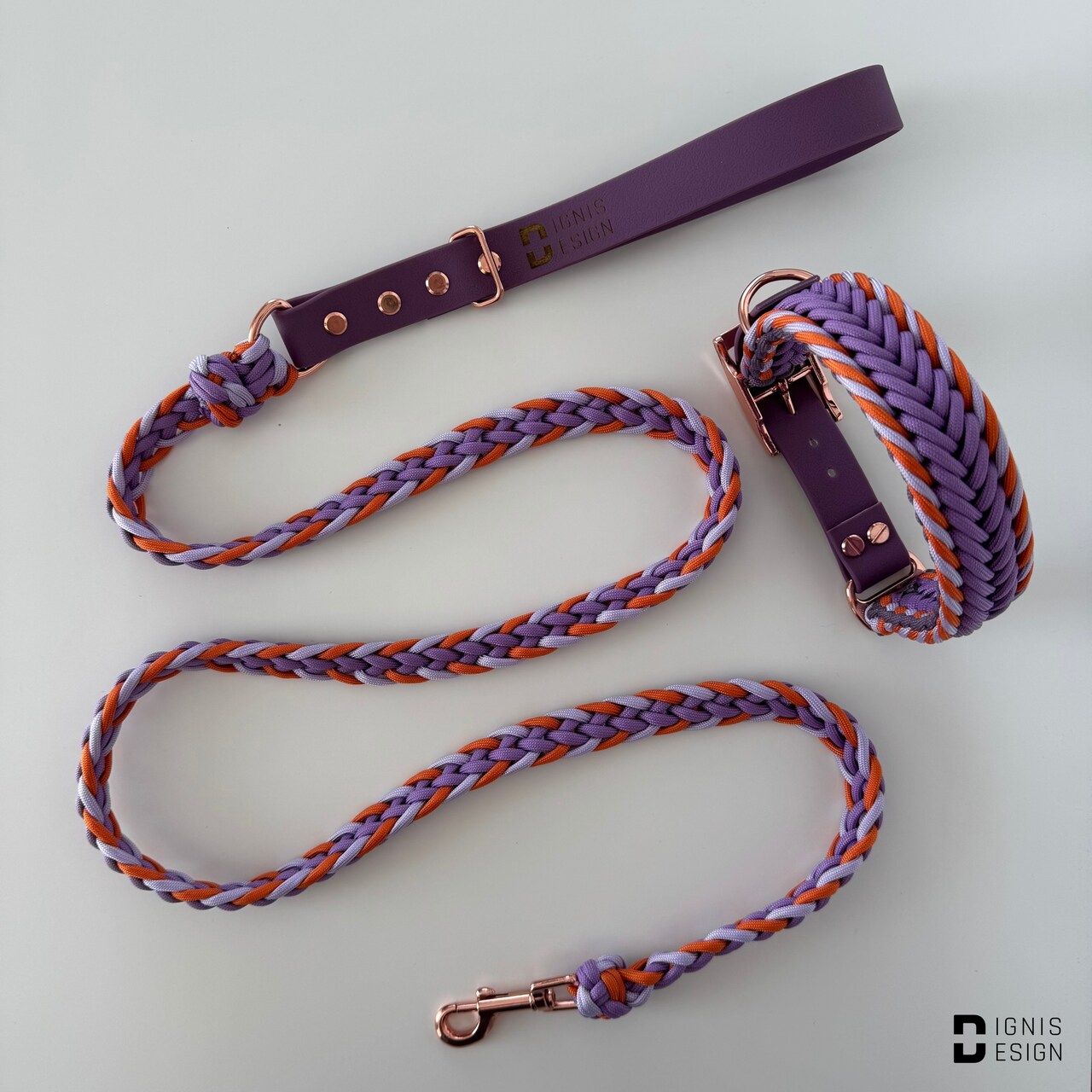 Obroża z paracordu - Sunset - obrazek 4